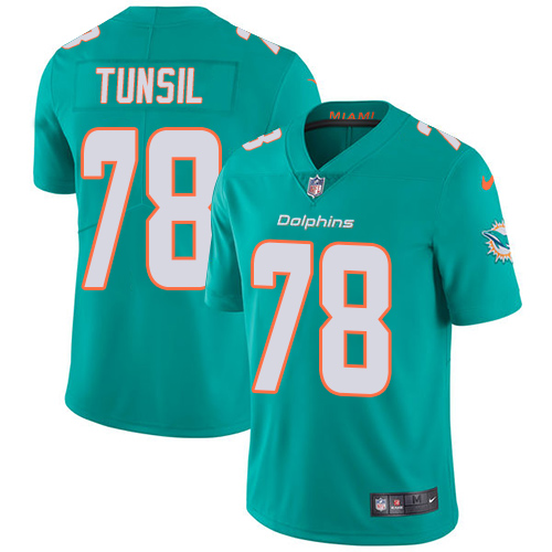 Nike Miami Dolphins #78 Laremy Tunsil Aqua Green Team Color Men Stitched NFL Vapor Untouchable Limited Jersey
